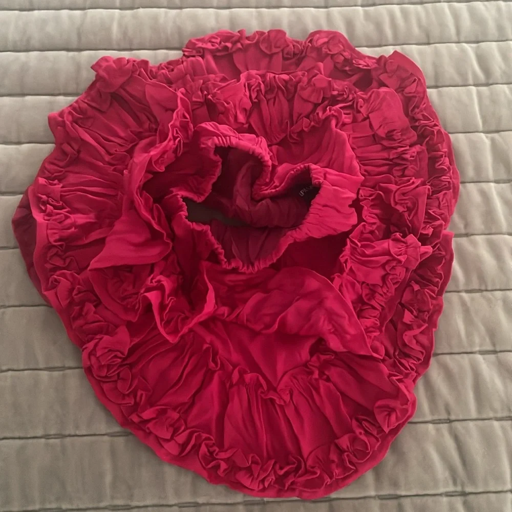Ralph Lauren cerise pink ruffle skirt age 3 wedding party boho